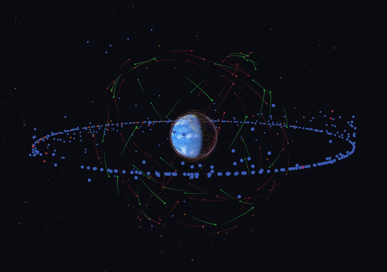 iPhone app showing GEO ring at 36,000 km